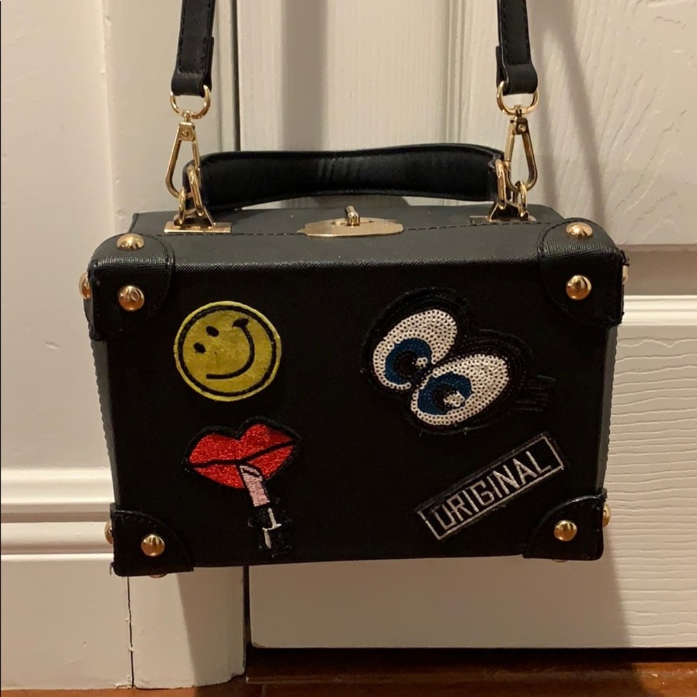Black emoji bag